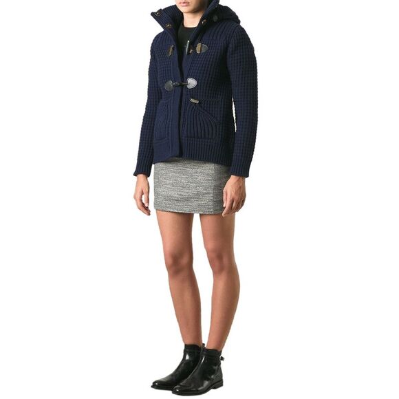 Bark Womens Montgomery Hood Knitted Jacket X-Small Navy - Picture 4 of 4